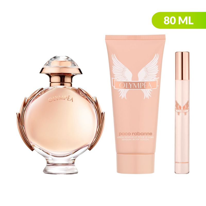 RABANNE - Set Perfume Rabanne Olympea EDP 80ml + Body Lotion 100ml + Travel Size 10ml