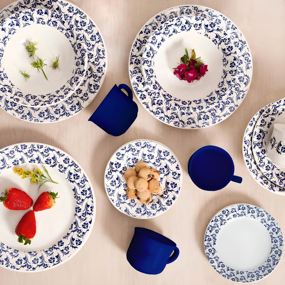 CORONA - Juego de vajilla Corona 4 puestos Verano