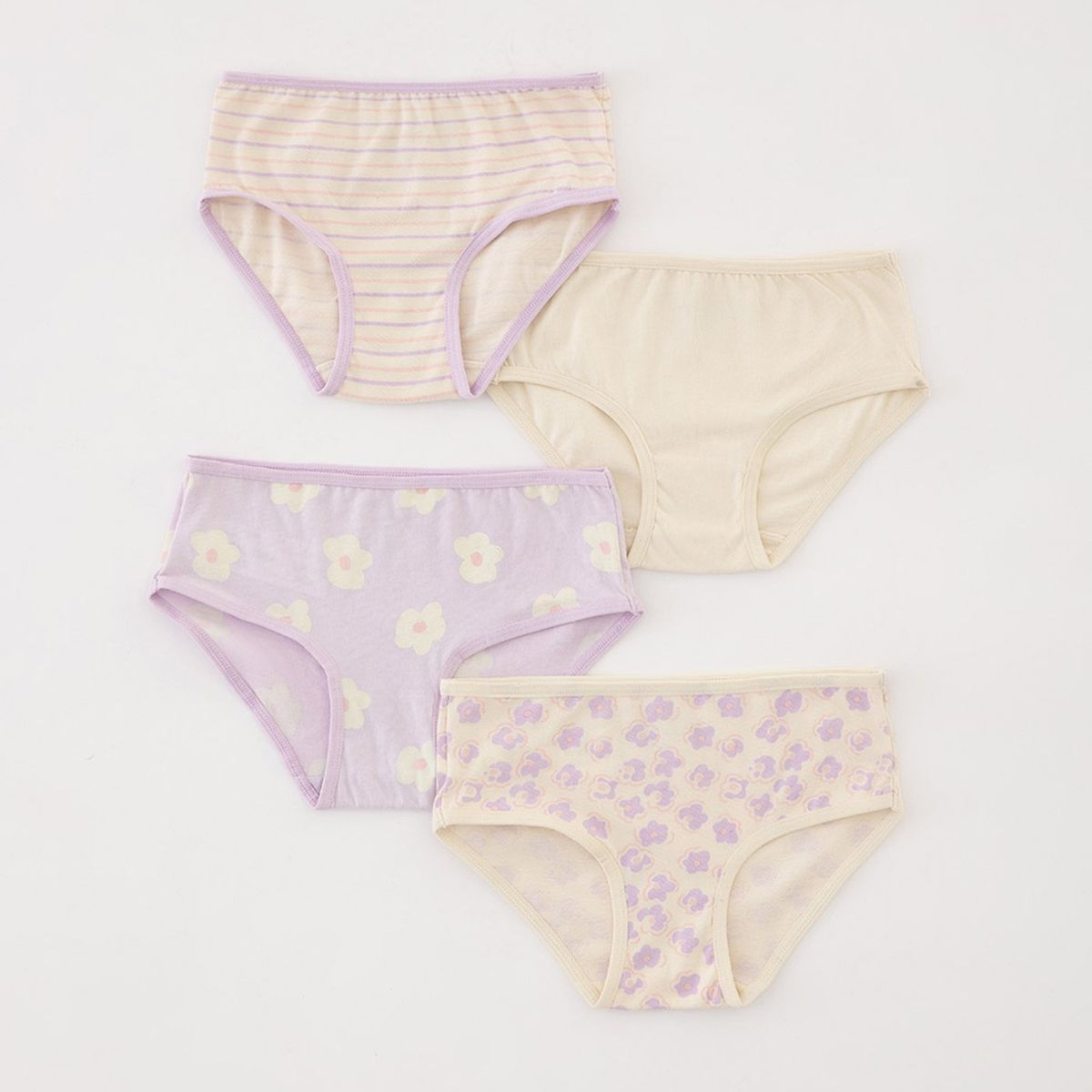 BABY FRESH - Pantys para Niña Pack de 4 unidades Cintura elásticada de Algodón Baby Fresh