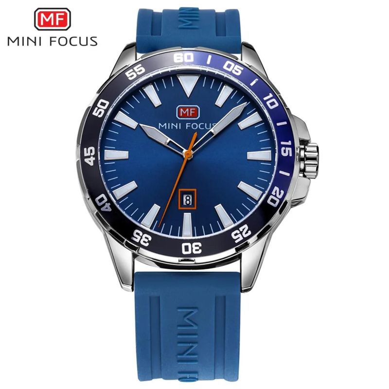  - Reloj Mini Focus  Para Hombre MF081903  - Reloj Análogo Silicona Azul
