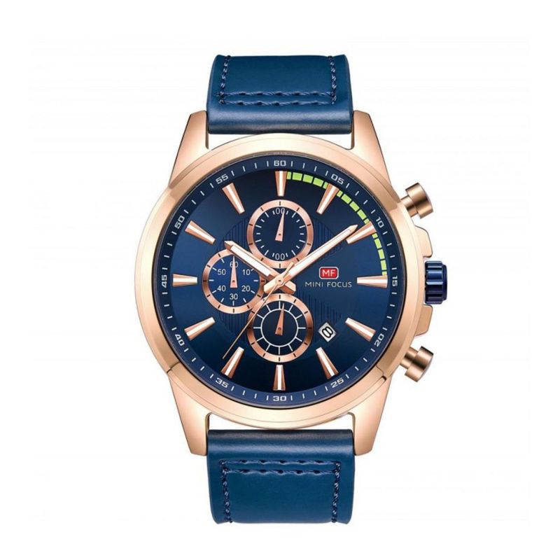  - Reloj Mini Focus  Para Hombre MF922003  - Reloj Análogo Cuero Azul