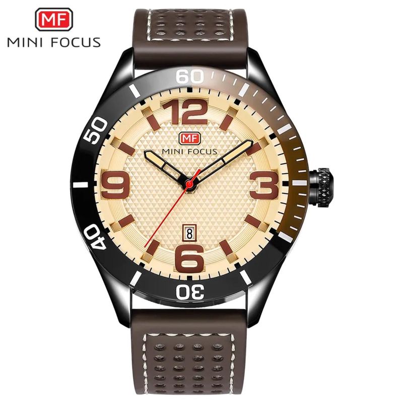  - Reloj Mini Focus  Para Hombre MF59012311  - Reloj Análogo Cuero Marrón