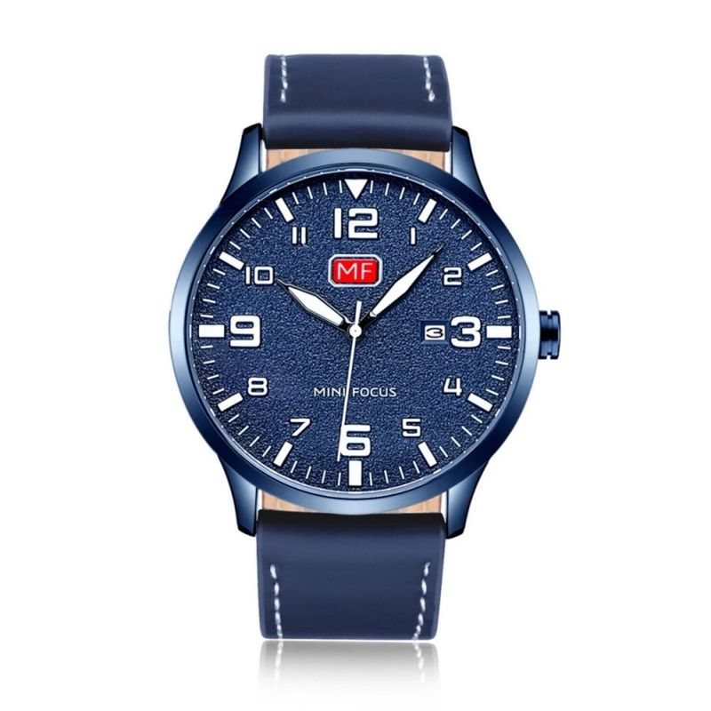 - Reloj Mini Focus  Para Hombre MF6903  - Reloj Análogo Cuero Azul