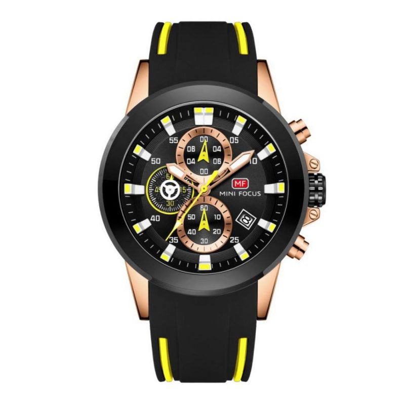  - Reloj Mini Focus  Para Hombre MFa3708  - Reloj Análogo Silicona Negro