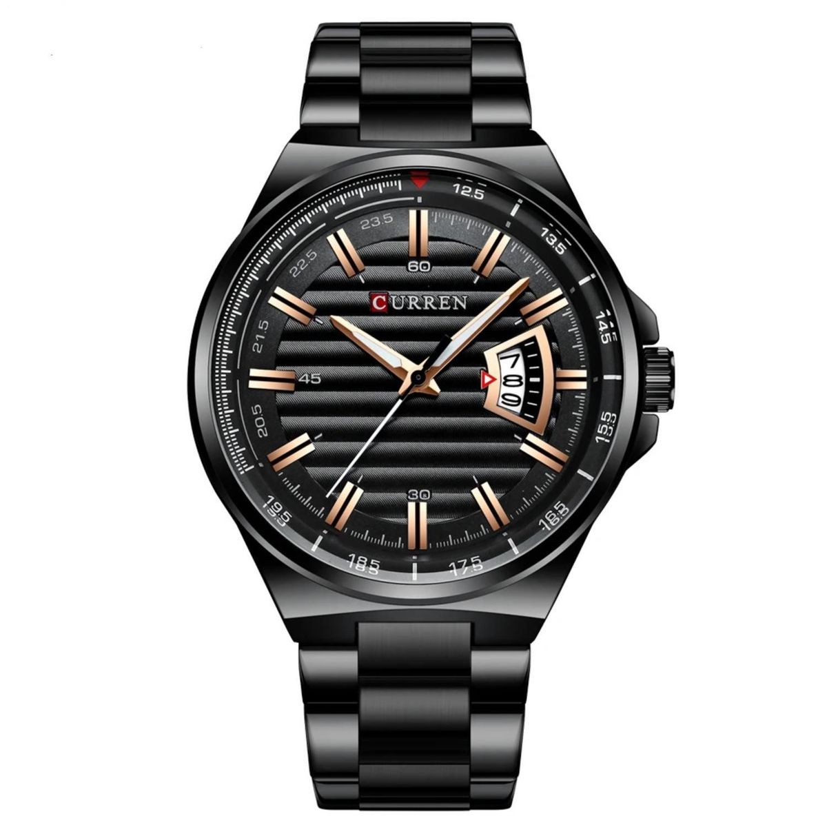 CURREN - Reloj Curren Para Hombre KREd0101  - Reloj Análogo Acero inoxidable Negro