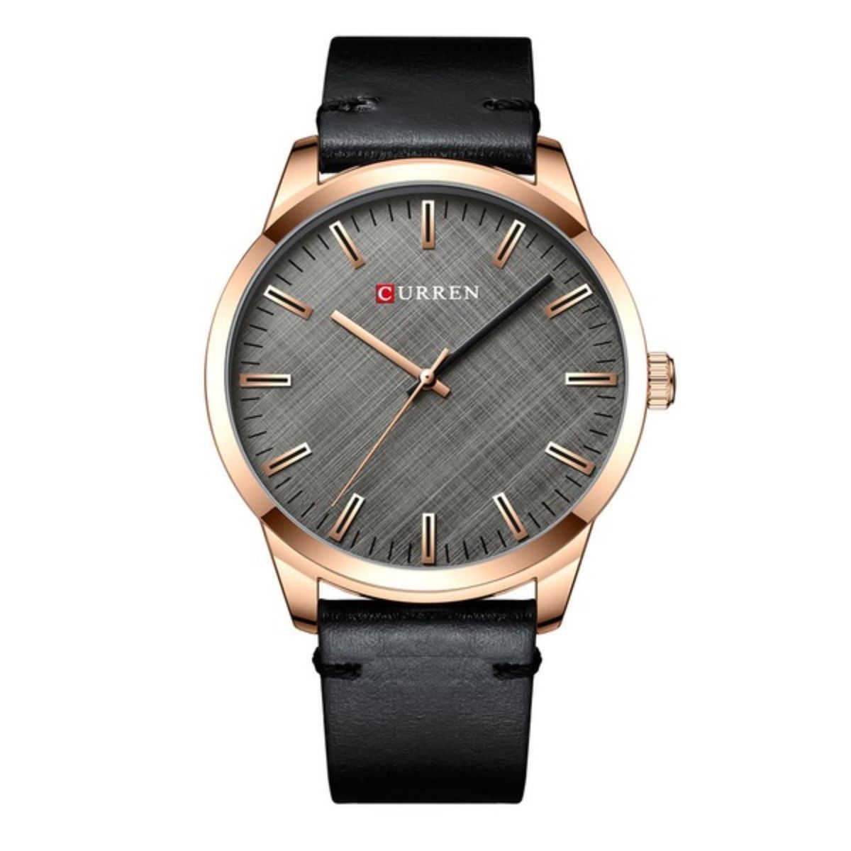 CURREN - Reloj Curren Para Hombre KREd162001  - Reloj Análogo Cuero Negro