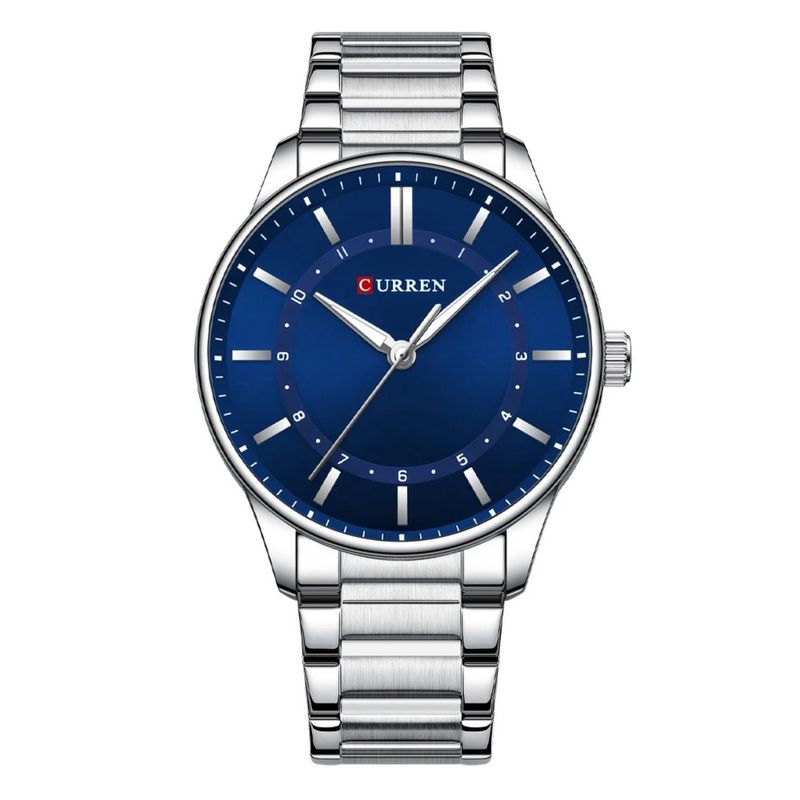 CURREN - Reloj Curren Para Hombre KREd701903  - Reloj Análogo Acero inoxidable Plateado