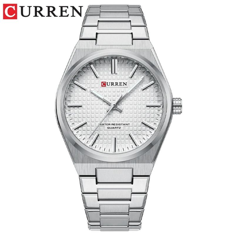 CURREN - Reloj Curren Hombre 8439 . Reloj Acero Inoxidable Plateado