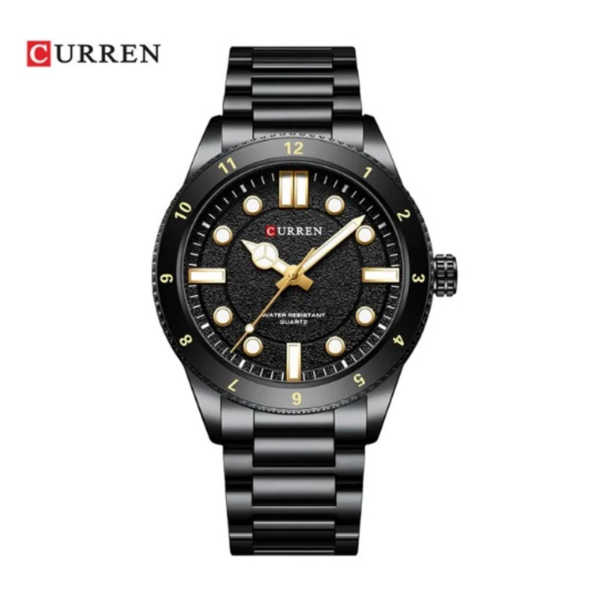 CURREN - Reloj Curren Para Hombre KREd9604  - Reloj Análogo Acero inoxidable Negro