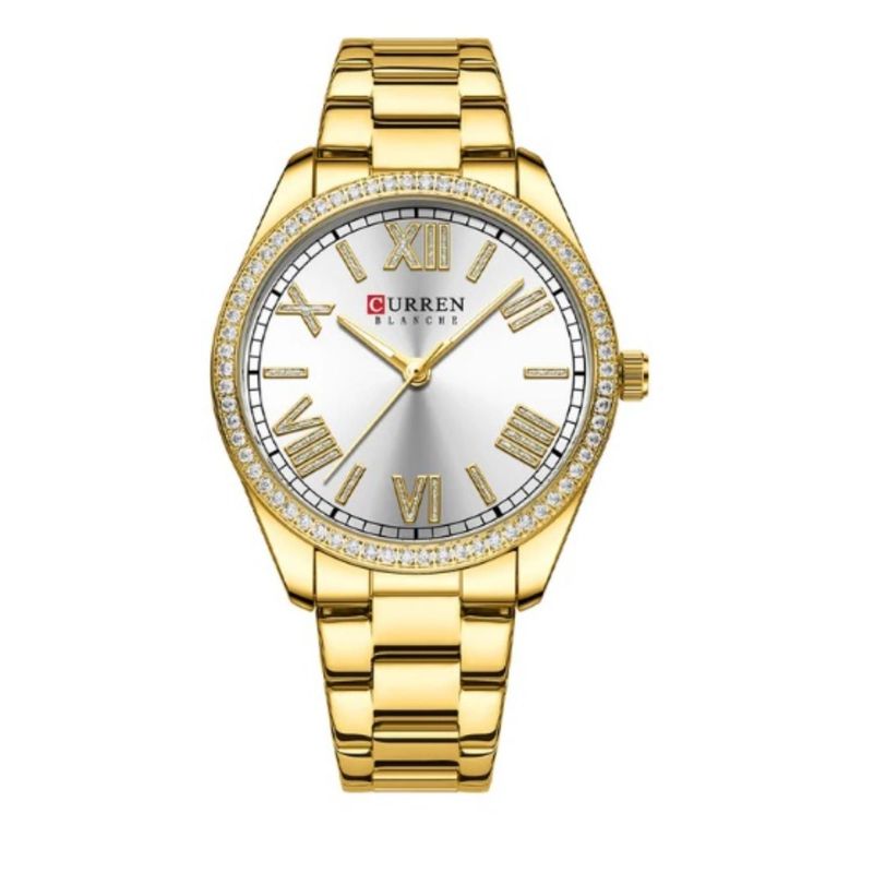 CURREN - Reloj Curren Para Mujer KREd621802  - Reloj Análogo Acero inoxidable Dorado