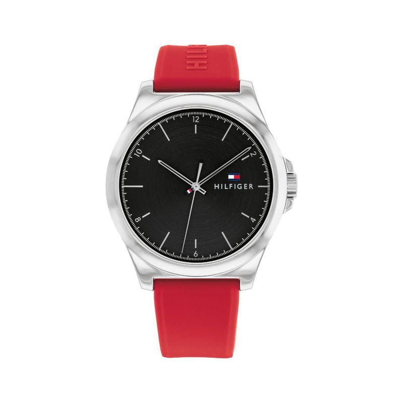 TOMMY HILFIGER - Reloj Tommy Hilfiger Para Hombre 1710615  - Reloj Análogo Silicona Rojo
