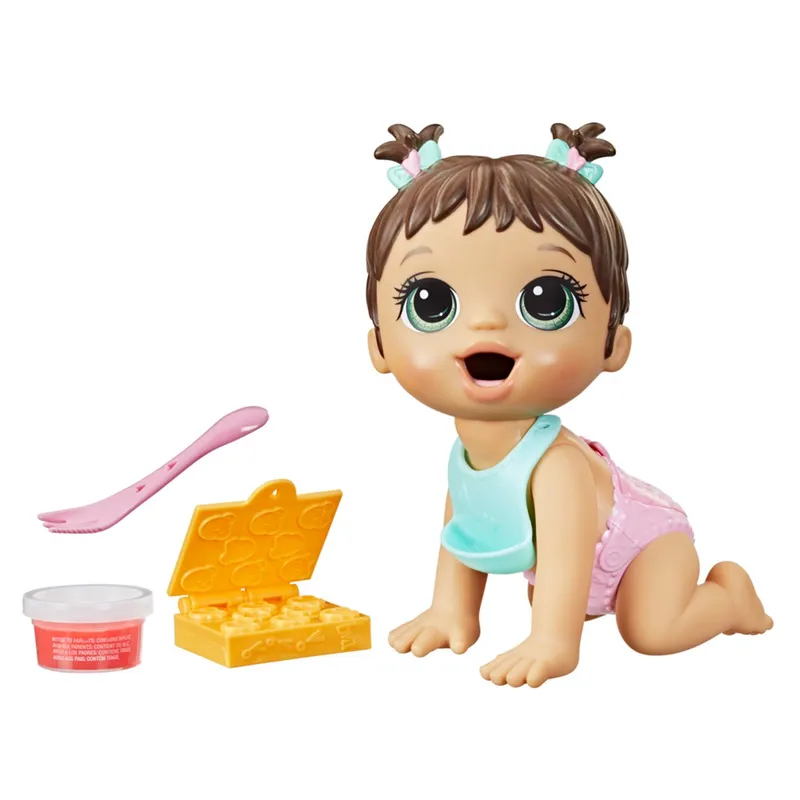 BABY ALIVE - Muñeca Baby Alive Hora de Comer Cabello Castaño