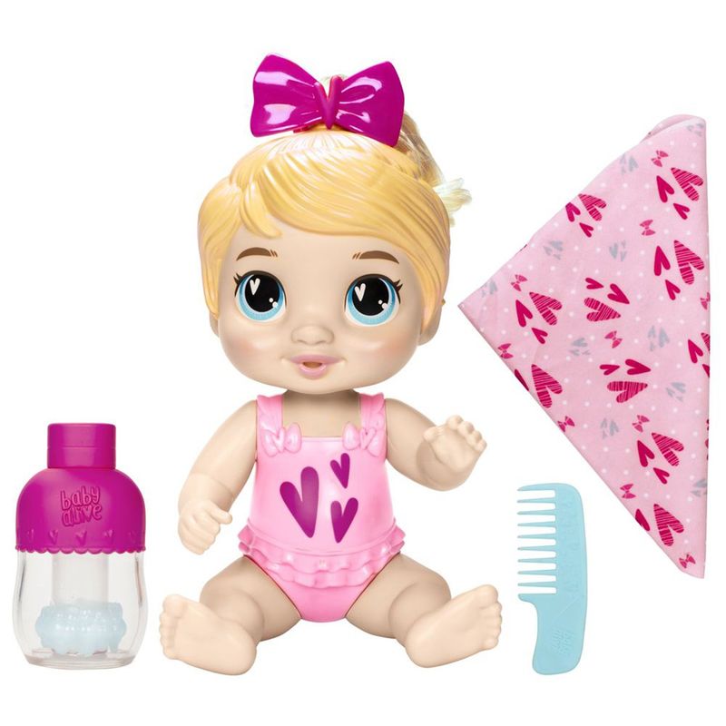 BABY ALIVE - Muñeca Baby Alive Burbujas relajantes Harper Hugs cabello Rubio