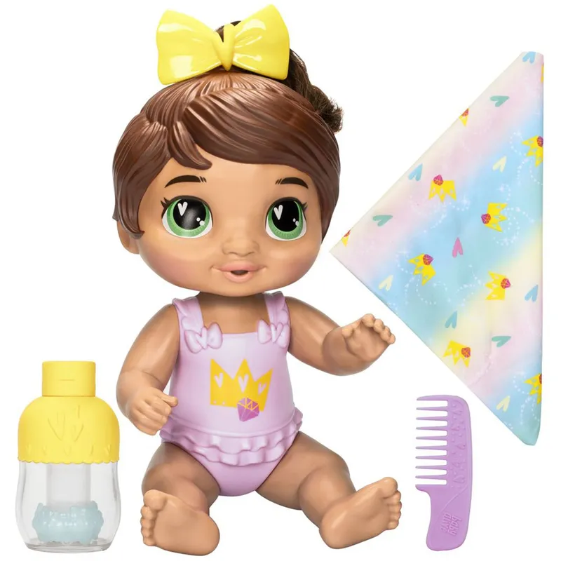 BABY ALIVE - Muñeca Baby Alive  Burbujas relajantes Sophia Sparkle Cabello Castaño