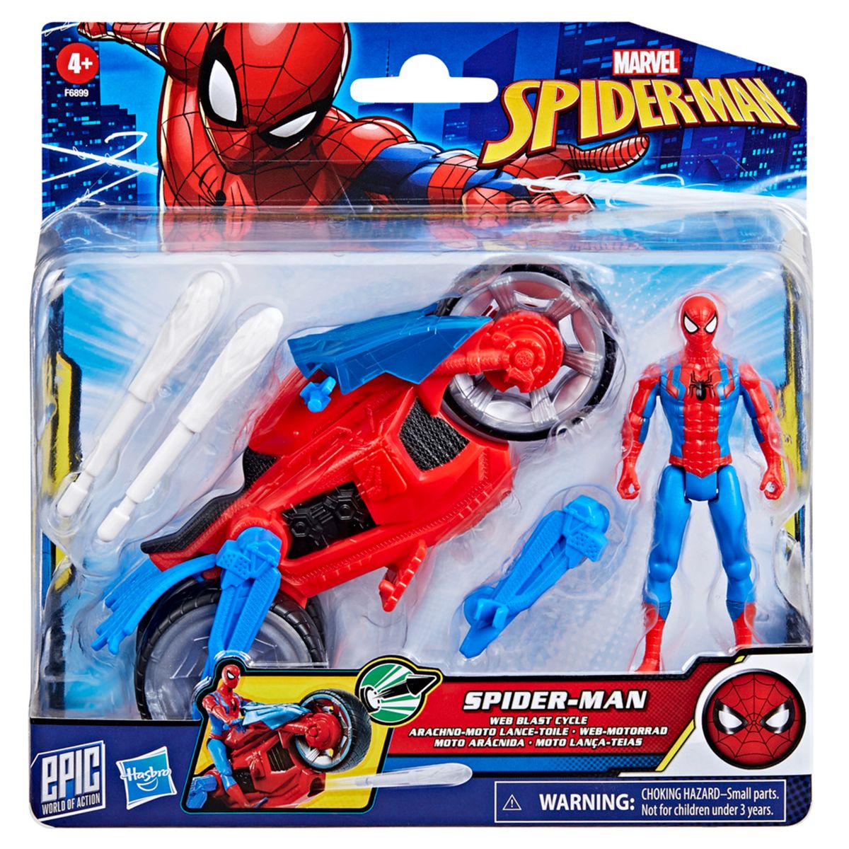 MARVEL - Figura de Acción Spidey y sus amigos: Marvel Moto Arácnida Spiderman