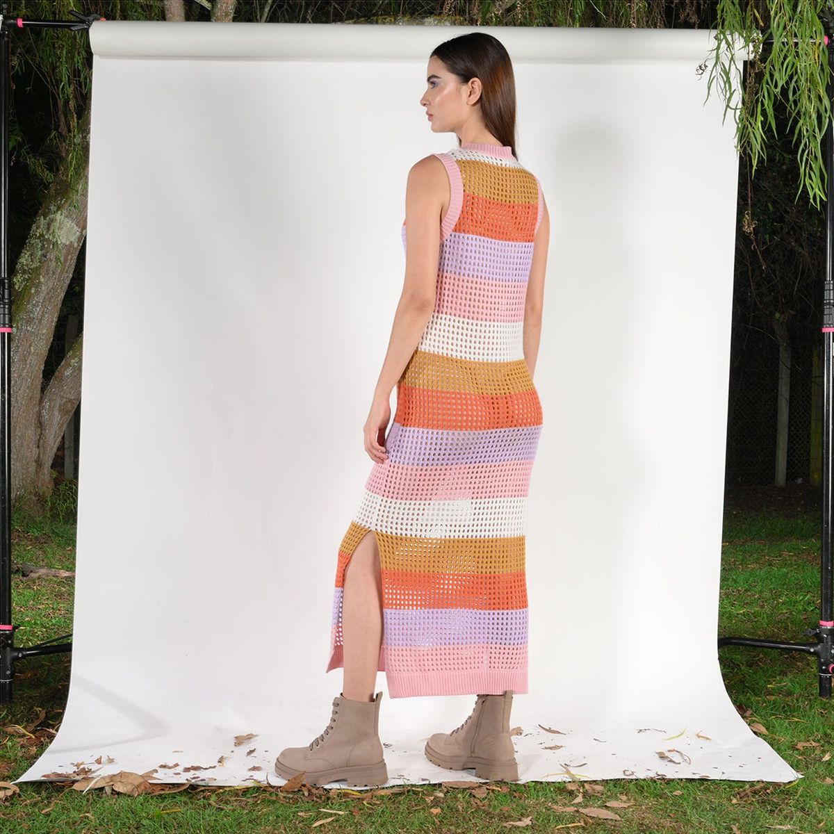 PLUVO RAIN X FALABELLA - Vestido Largo de Rayas para Mujer PLUVO X FALABELLA