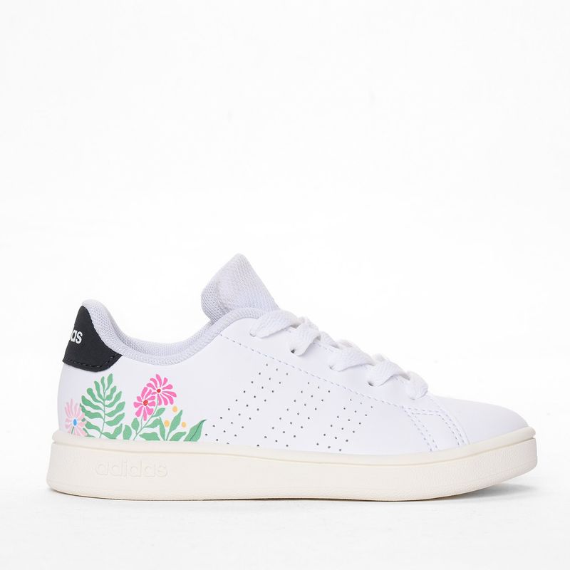 ADIDAS - Tenis blancos Adidas Advantage para Niña  