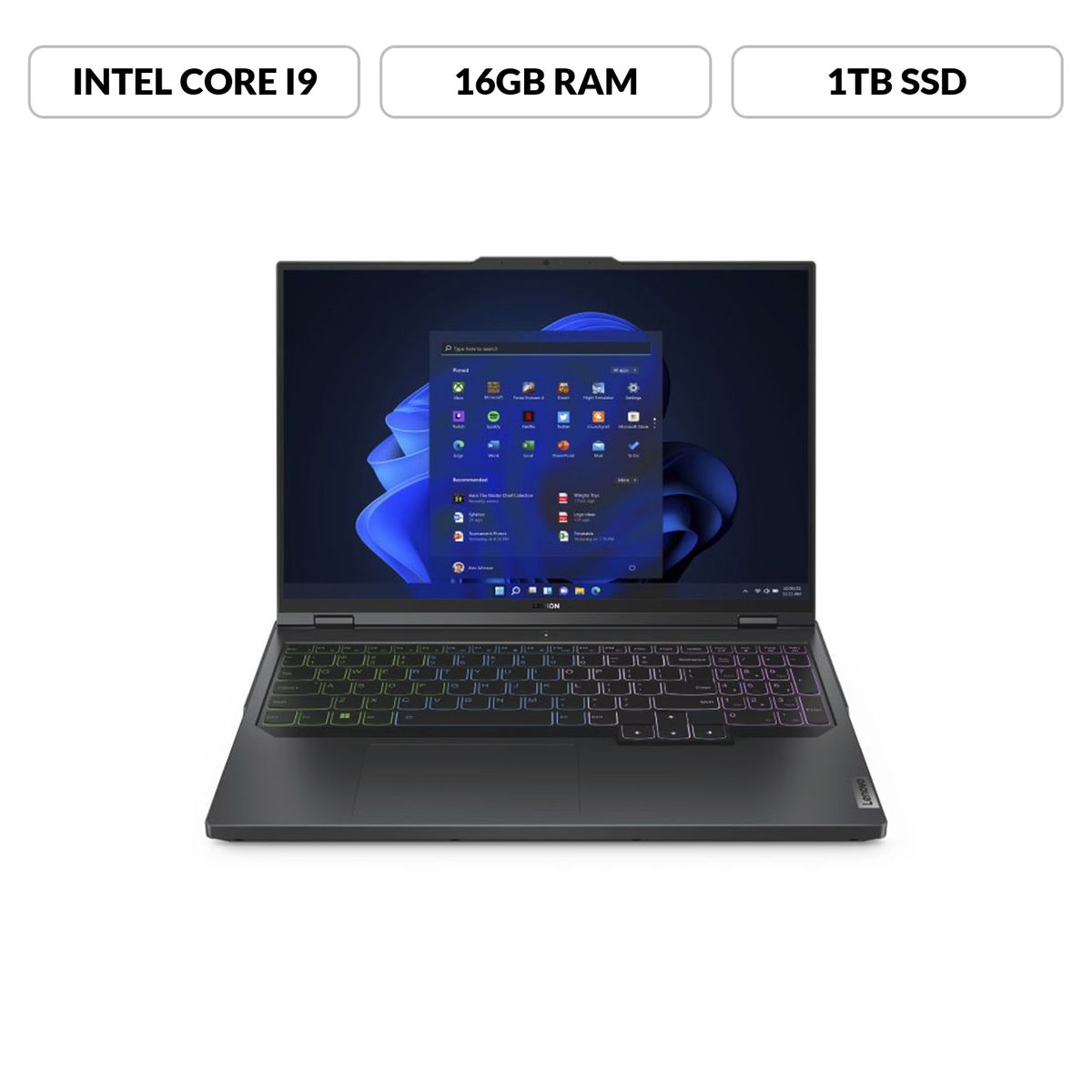 LENOVO - Portátil Gamer Lenovo Legion Pro 5 | Geforce RTX 4060 | Intel Core i9 Serie HX | 16GB de RAM | 1TB SSD de Almacenamiento | Windows 11 | Pantalla 16 pulgadas | LP 5 | Computador Portátil 