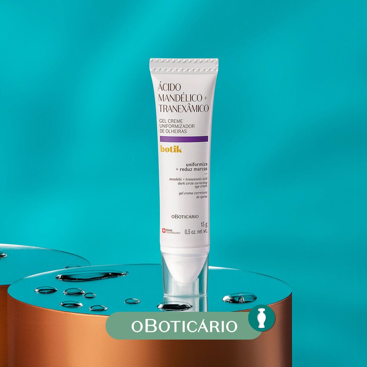 BOTIK - Tratamiento de manchas Día y noche Gel Crema Uniformizador De Ojeras Ácido Mandélico + Tranexámico Botik O Boticario para Todo tipo de piel 15 gr