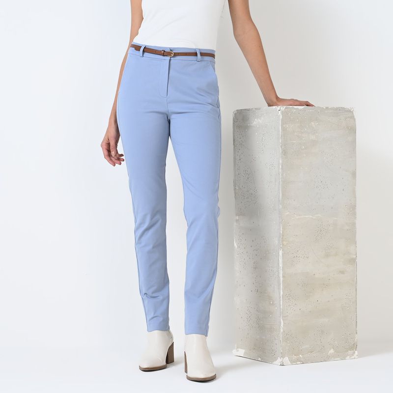 BASEMENT - Pantalón Recto Mujer Tiro medio Basement