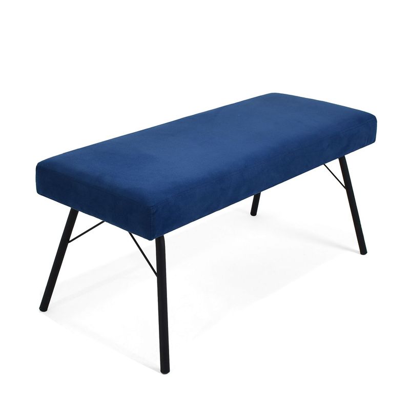 MICA - Banqueta Moderna en Madera y Metal Mori 46 x 100 x 47 cm Mica