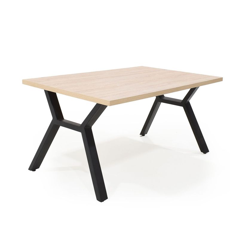 MICA - Mesas de comedor Moderna para 4 Personas en Metal Rectangular Mica