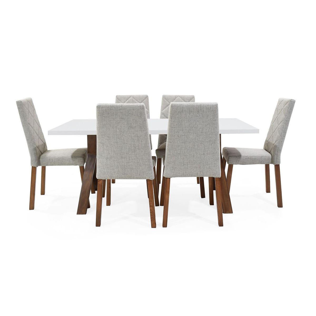 MICA - Juegos de comedor Moderno Para 6 Personas (Comedor + 6 Sillas) Mica 