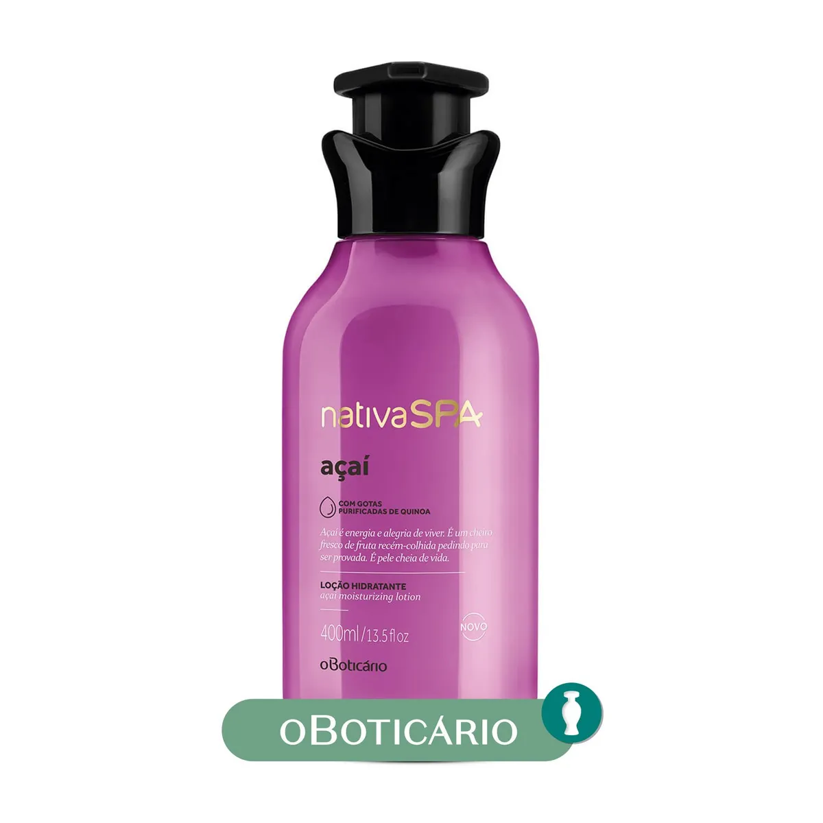 NATIVA SPA - Hidratante corporal LOC HIDRAT CORPORAL ACAI Nativa Spa O Boticario Para Todo tipo de piel 400 ml 