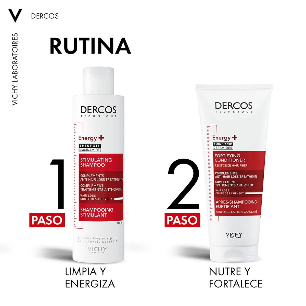 VICHY - Acondicionador Vichy Dercos Technique Estimulante Anticaida Control de caída 200ml