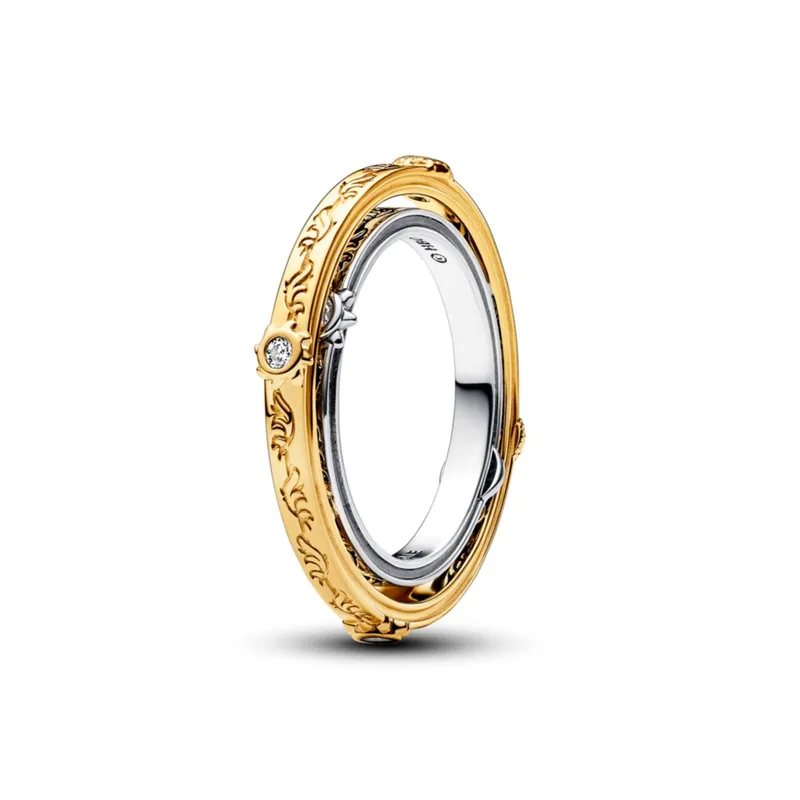 PANDORA - Anillo Pandora Astrolabio GOT Plata Esterlina y Recubrimiento en Oro 