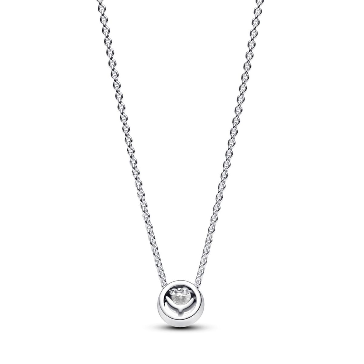 PANDORA - Collar Pandora Halo Redondo Brillante Plata Esterlina