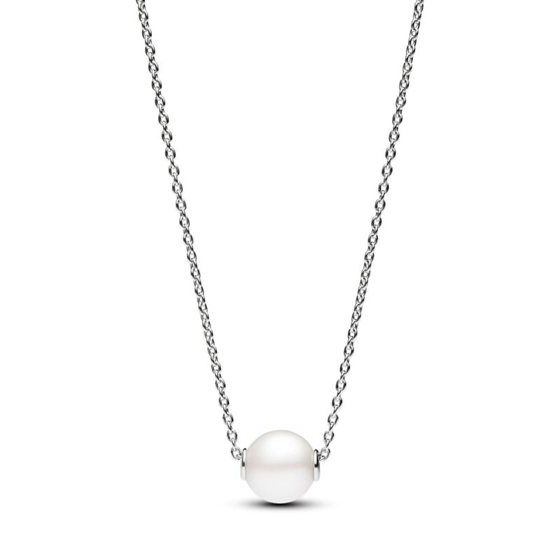 PANDORA - Collar Pandora Perla Cultivada de Agua Dulce Plata Esterlina