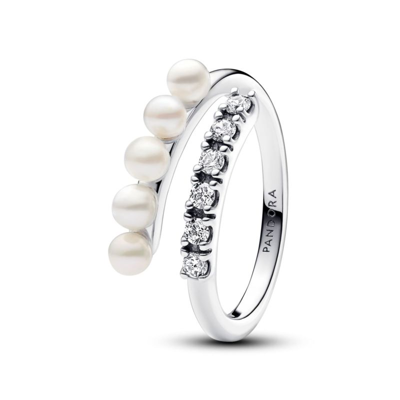 PANDORA - Anillo Pandora Perlas y Gemas Plata Esterlina 