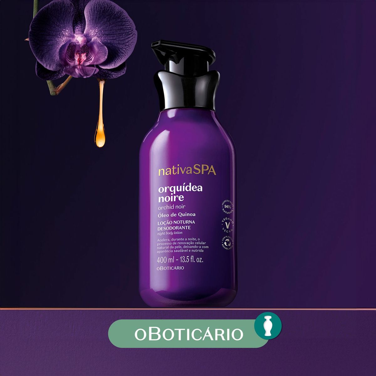 NATIVA SPA - Hidratante corporal NSPA LOC HID CPO ORQ NOIRE EXP400ml NATIVA SPA O Boticario para Todo tipo de piel 400ml
