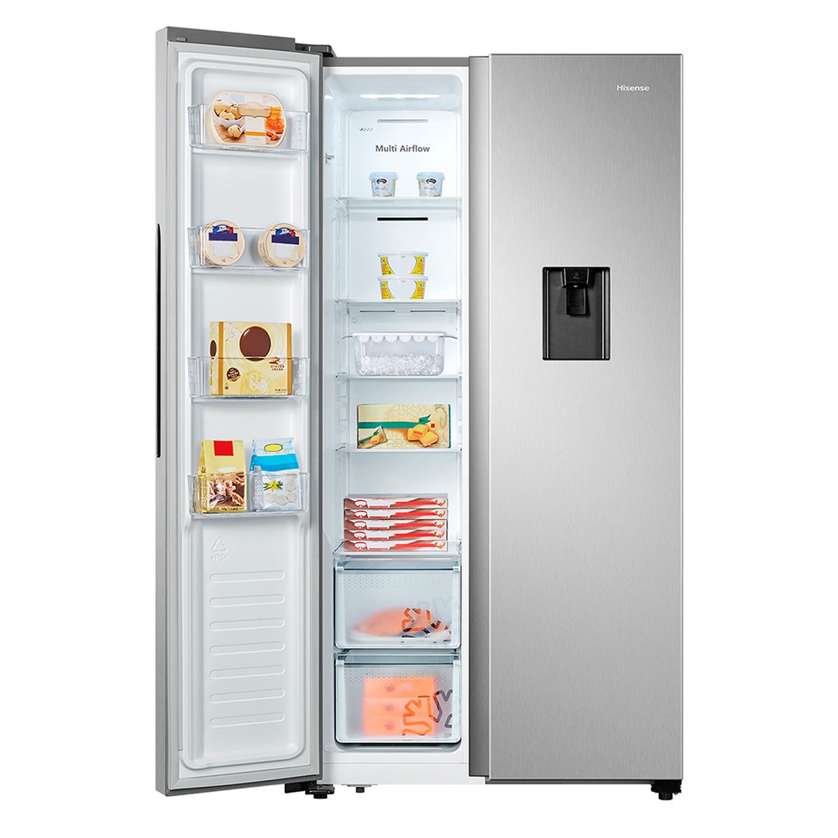 HISENSE - Nevecón Side by Side Hisense 519 lt Netos BCD518 RSP67W