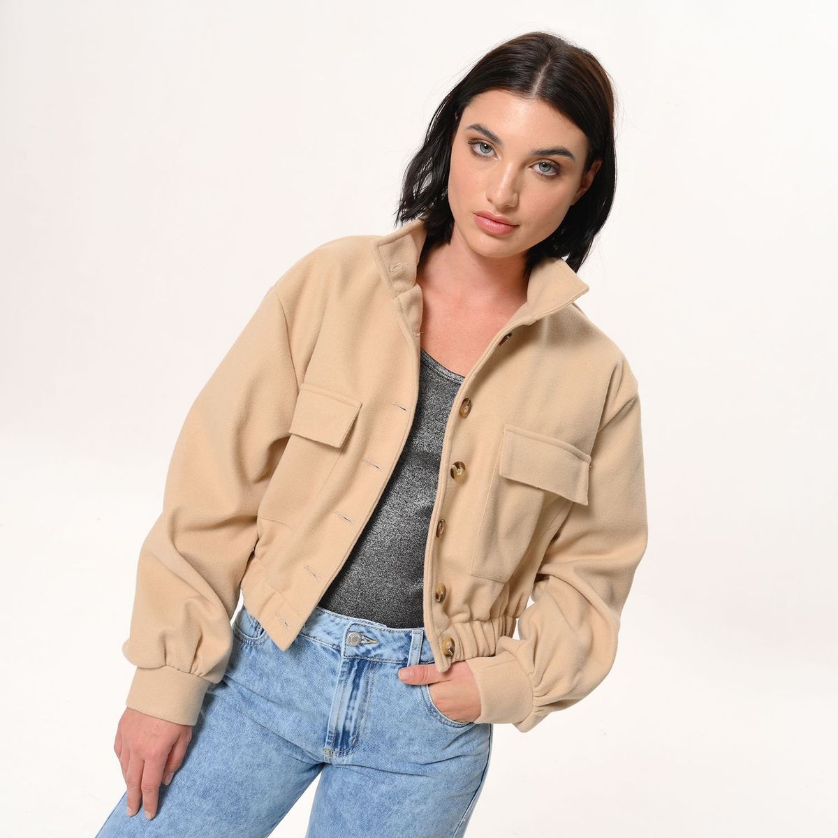 MOSSIMO - Chaqueta Mujer Ajustada Mossimo