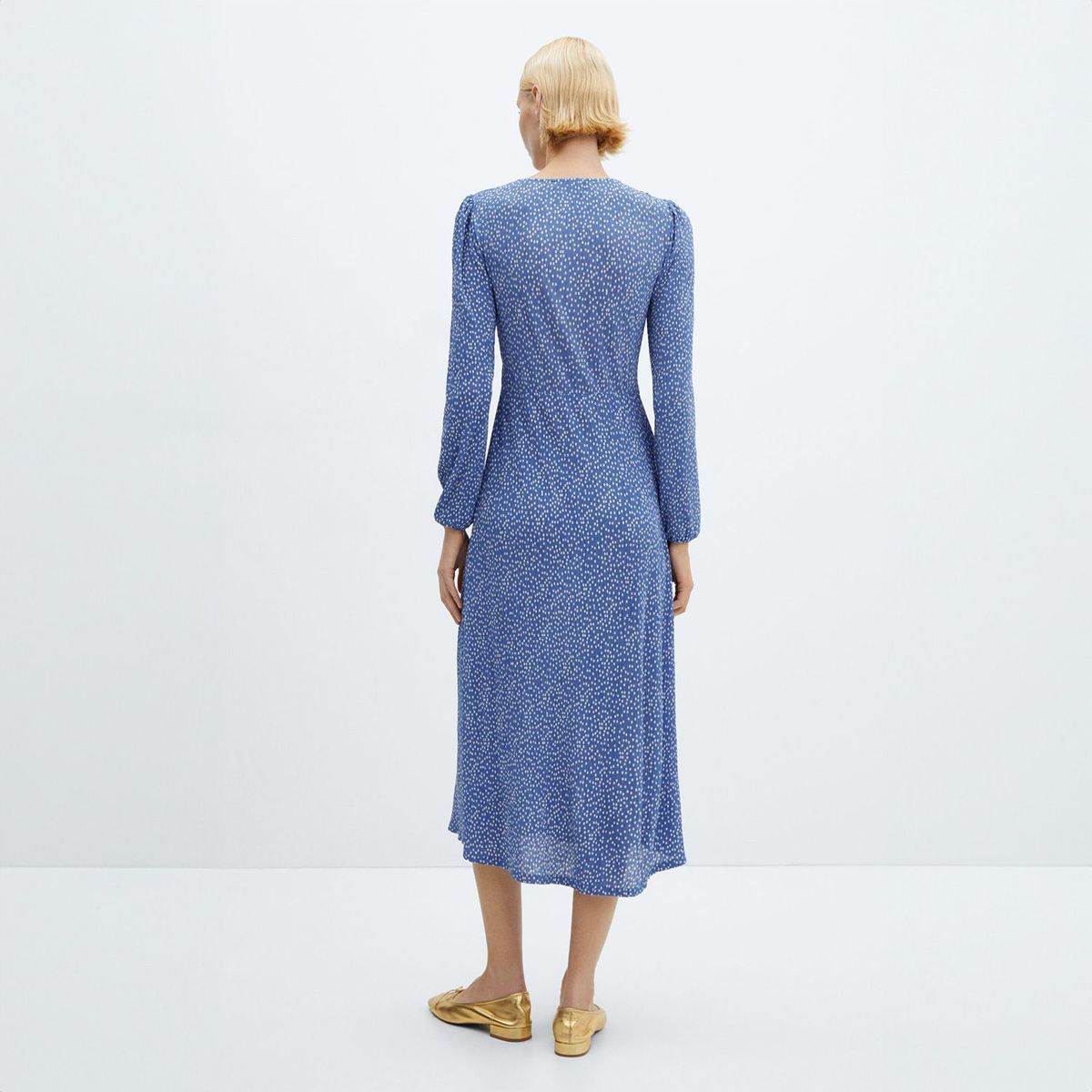 MANGO - Vestido Mujer Medio con Estampado MANGO