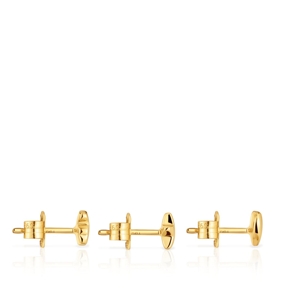 TOUS - Pack De Tres Pendientes Con Baño De Oro 18 Kt Sobre Plata Motivos Bold Motif