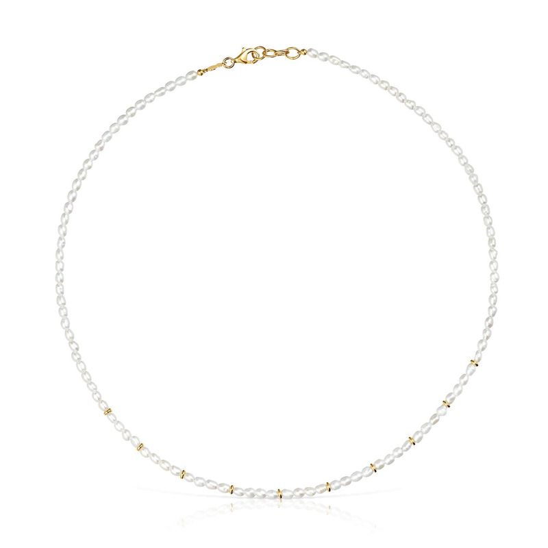 TOUS - Gargantilla con perlas cultivadas y baño de oro de 18 kt sobre plata Gloss