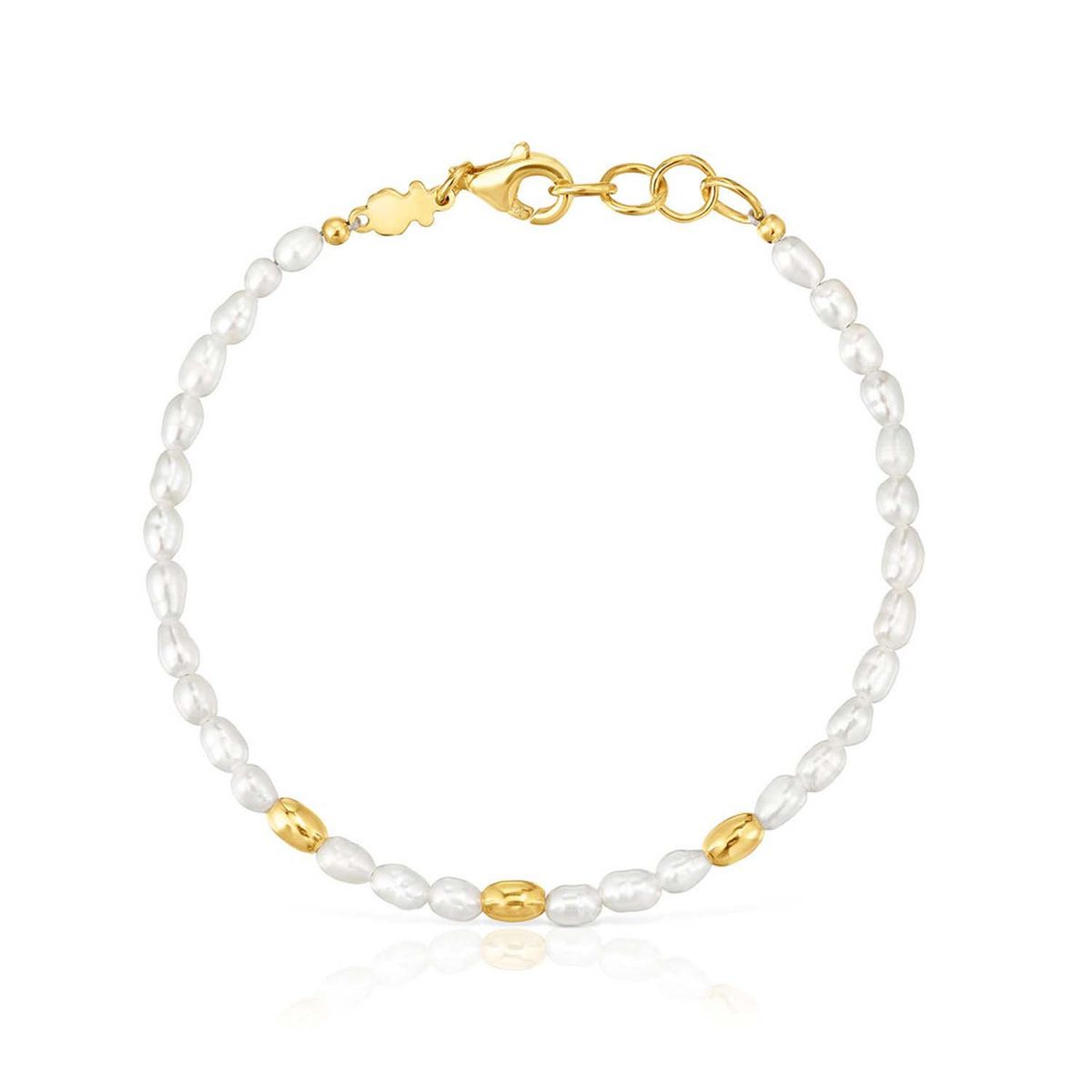 TOUS - Pulsera con perlas cultivadas y baño de oro de 18 kt sobre plata Gloss