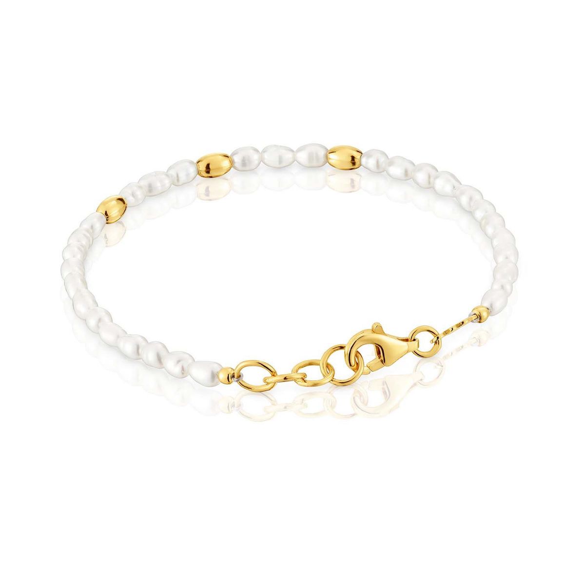 TOUS - Pulsera con perlas cultivadas y baño de oro de 18 kt sobre plata Gloss