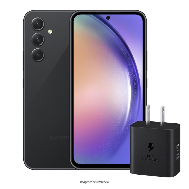 SAMSUNG - Celular Samsung Galaxy A54 5G 128GB | Incluye Adaptador de Carga 25W | 6GB RAM | Cámara Posterior 50MP | Cámara Frontal 32MP | 6.4 Pulgadas + Exynos 1380