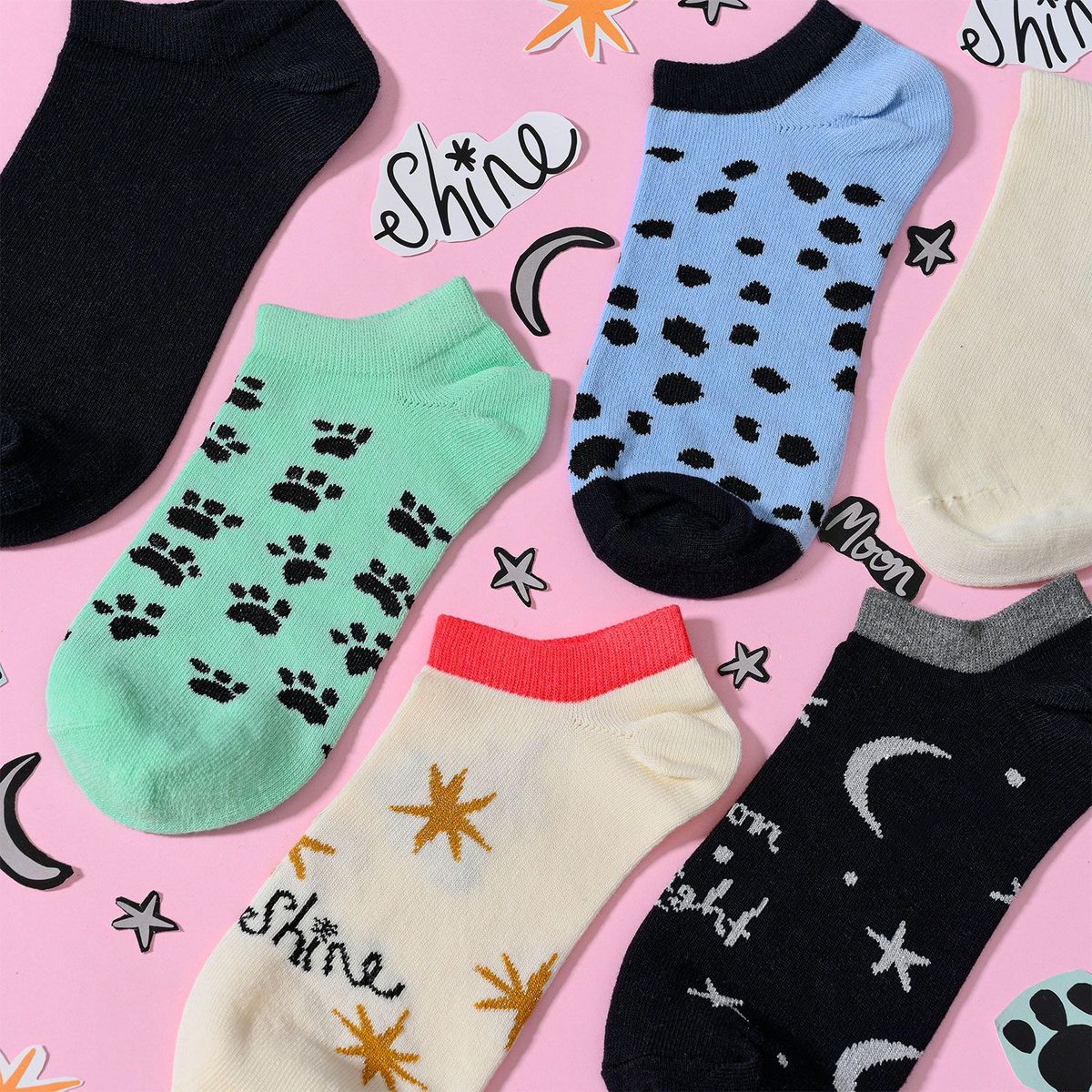 SYBILLA - Medias casuales Mujer Corta Pack de 6 Sybilla