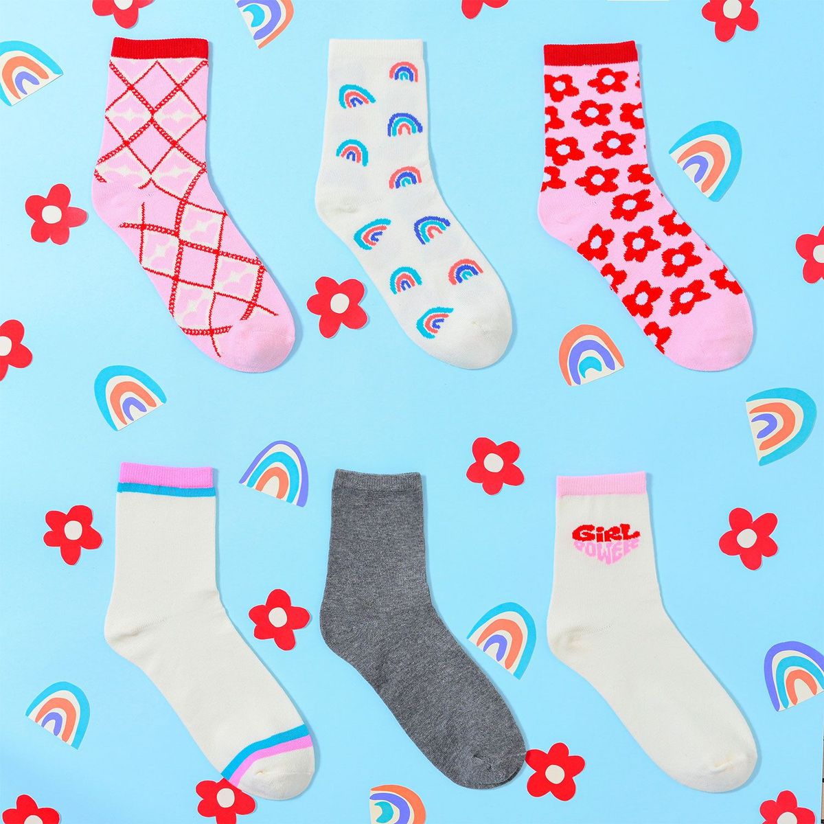 SYBILLA - Medias casuales Mujer Larga Pack de 6 Sybilla