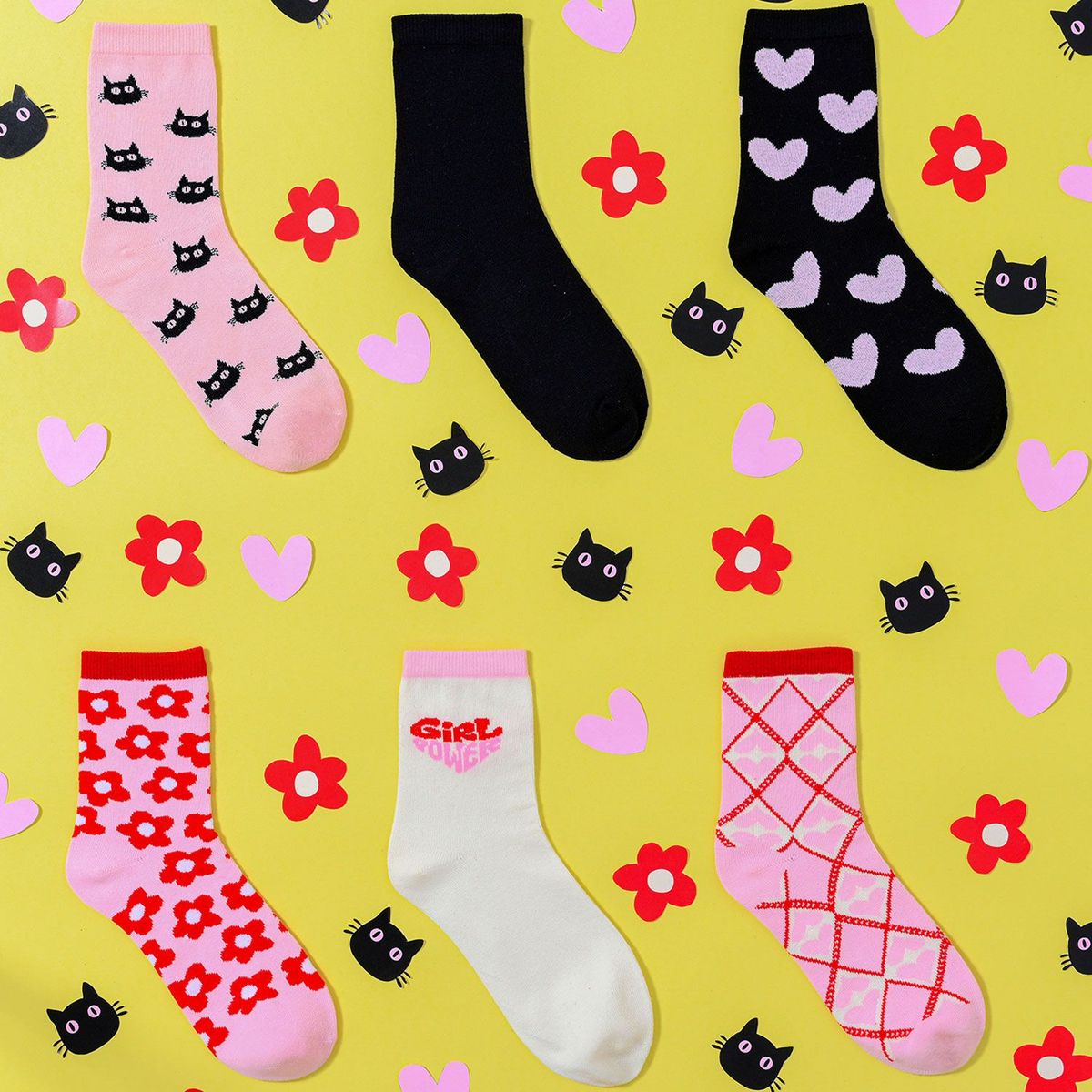 SYBILLA - Medias casuales Mujer Larga Pack de 6 Sybilla