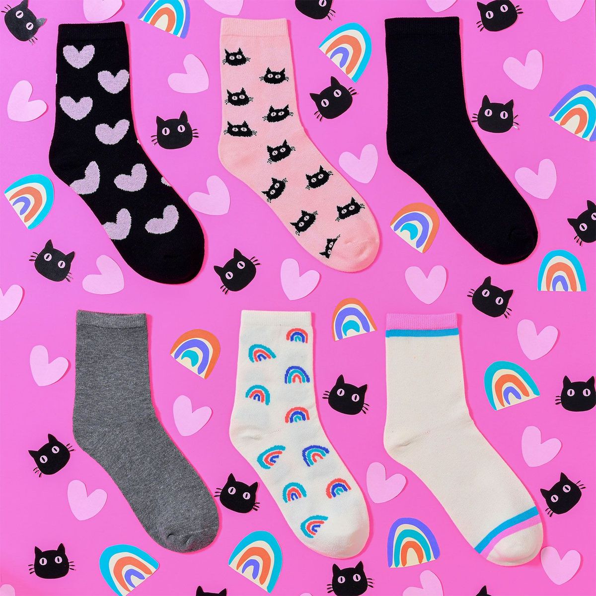 SYBILLA - Medias casuales Mujer Larga Pack de 6 Sybilla