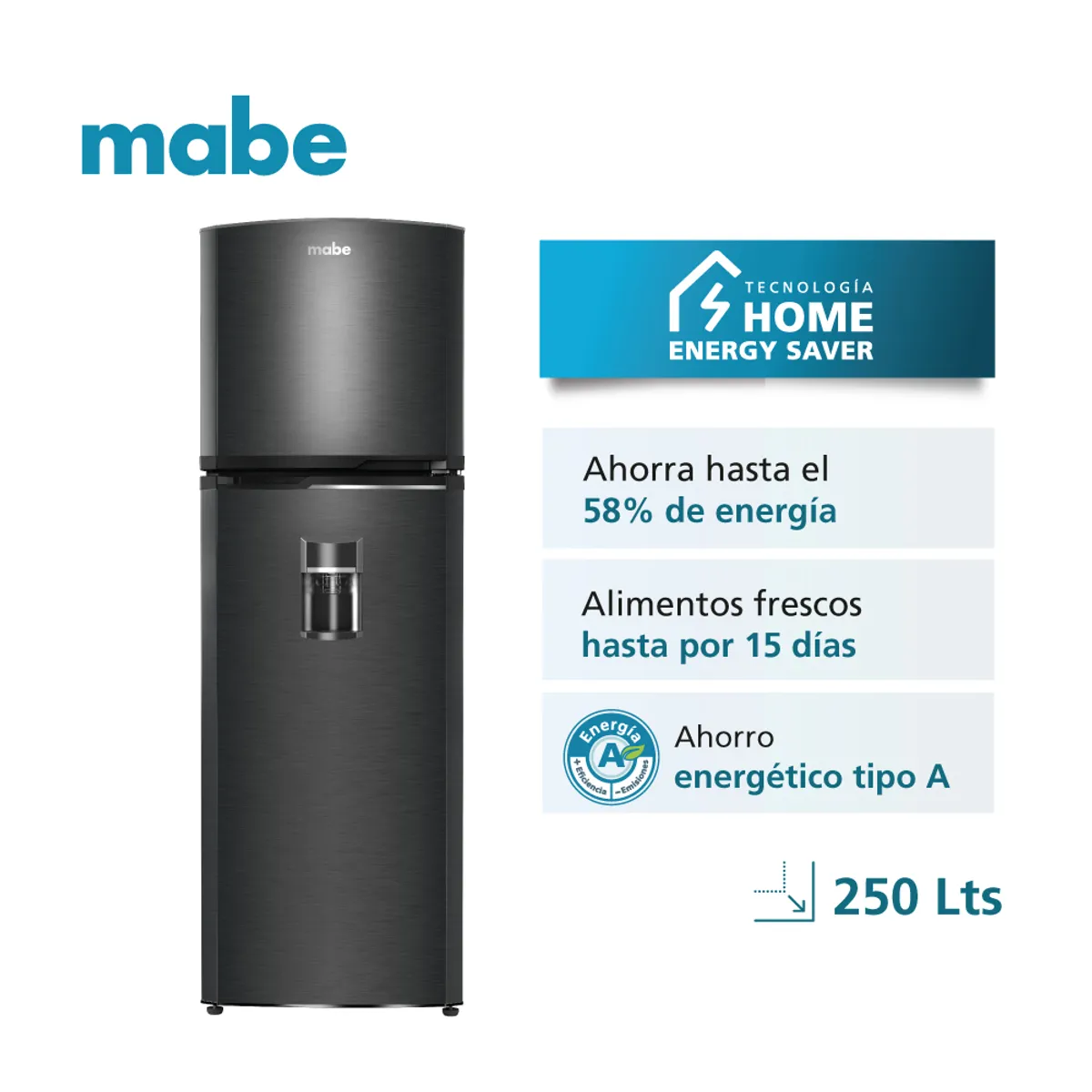 MABE - Nevera Congelador superior Mabe 250 lt Netos RMA267PYCC