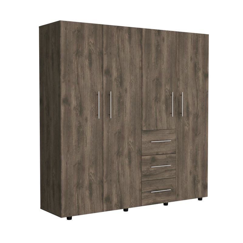 RTA MUEBLES - Clóset CBB 10050 4 Puertas 3 Cajones