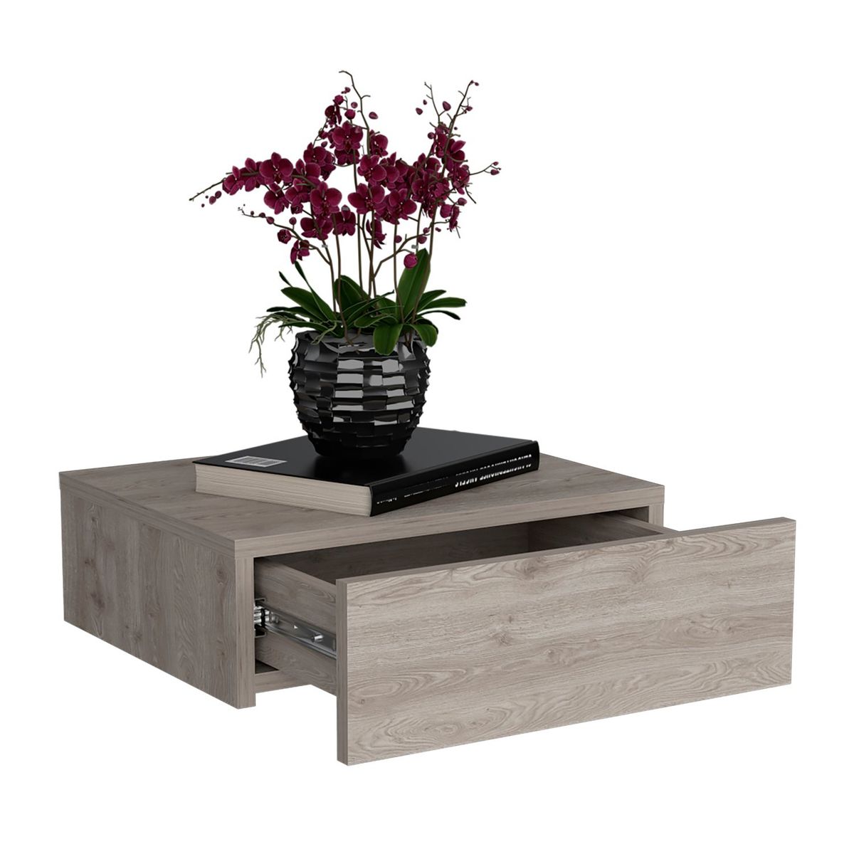 RTA MUEBLES - Mesa de noche MLZ 9824 MDP 40 cm x 34.1 cm x 13 cm.