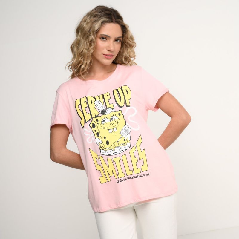 SYBILLA - Camiseta Mujer con Estampado Manga corta de Algodón Sybilla